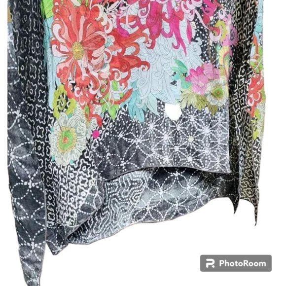 Johnny Was Size XS Cupra Rayon Tunic Boho Hippie Designer - Picture 3 of 6